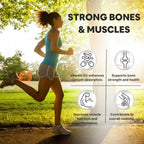 Vitamin D3 600 IU + Vitamin K2 MK-7 Bone & Muscle Support - 120 Tablets - image 5