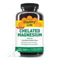 Country Life Chelated Magnesium 250mg Tablets - 240 Count