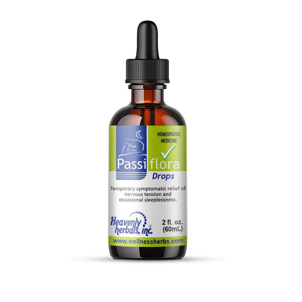 Heavenly Herbals Passiflora Drops Homeopathic Sleep Support - 60mL