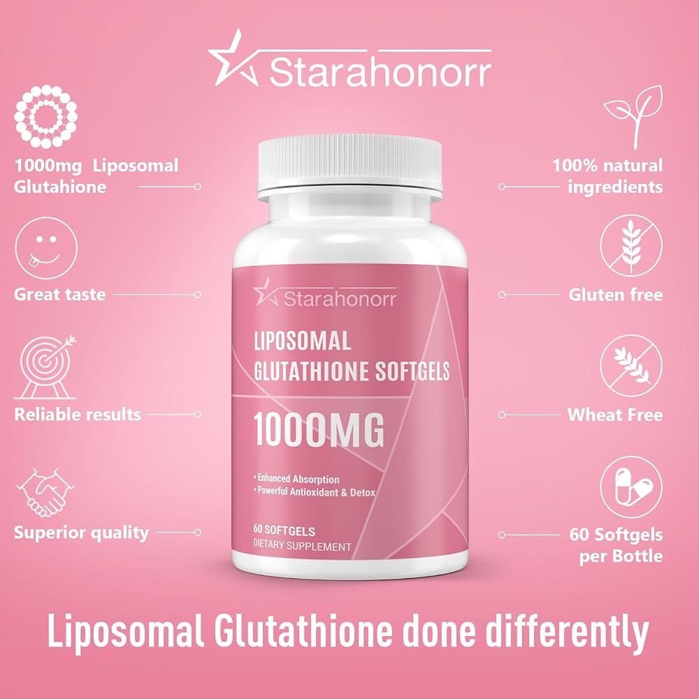 Starahonorr Liposomal Glutathione 1500mg Softgels - 120 Count - image 2