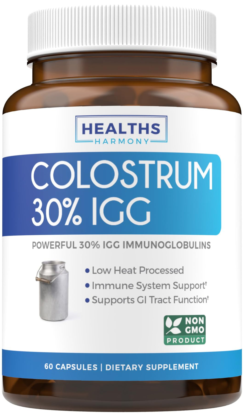 Healths Harmony Bovine Colostrum Supplement 1000mg - 60 Capsules