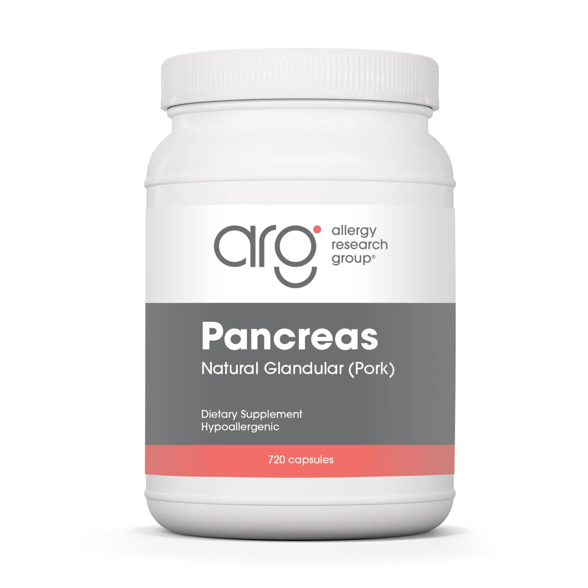 Allergy Research Group Pancreas Natural Glandular 425 mg - 720 Capsules