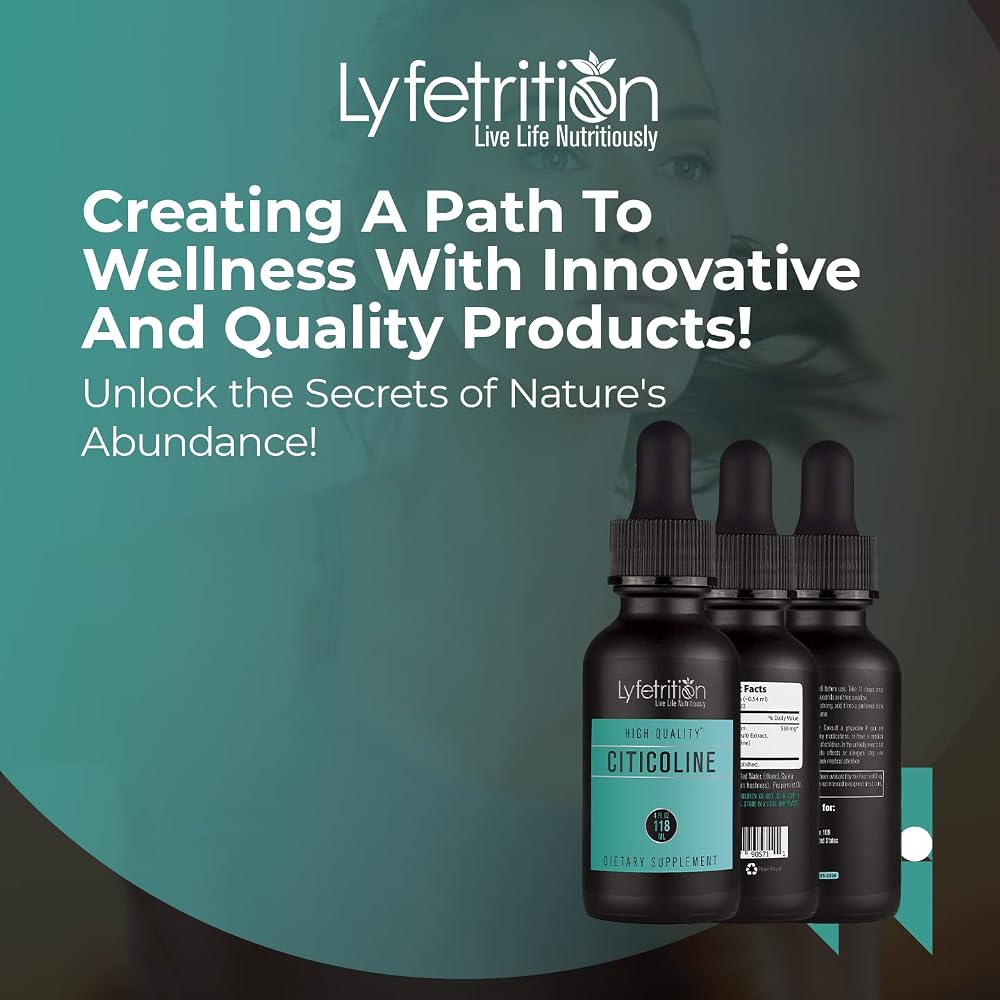 Lyfetrition Citicoline Liquid Drops 536 mg - 4 Fl Oz - image 7