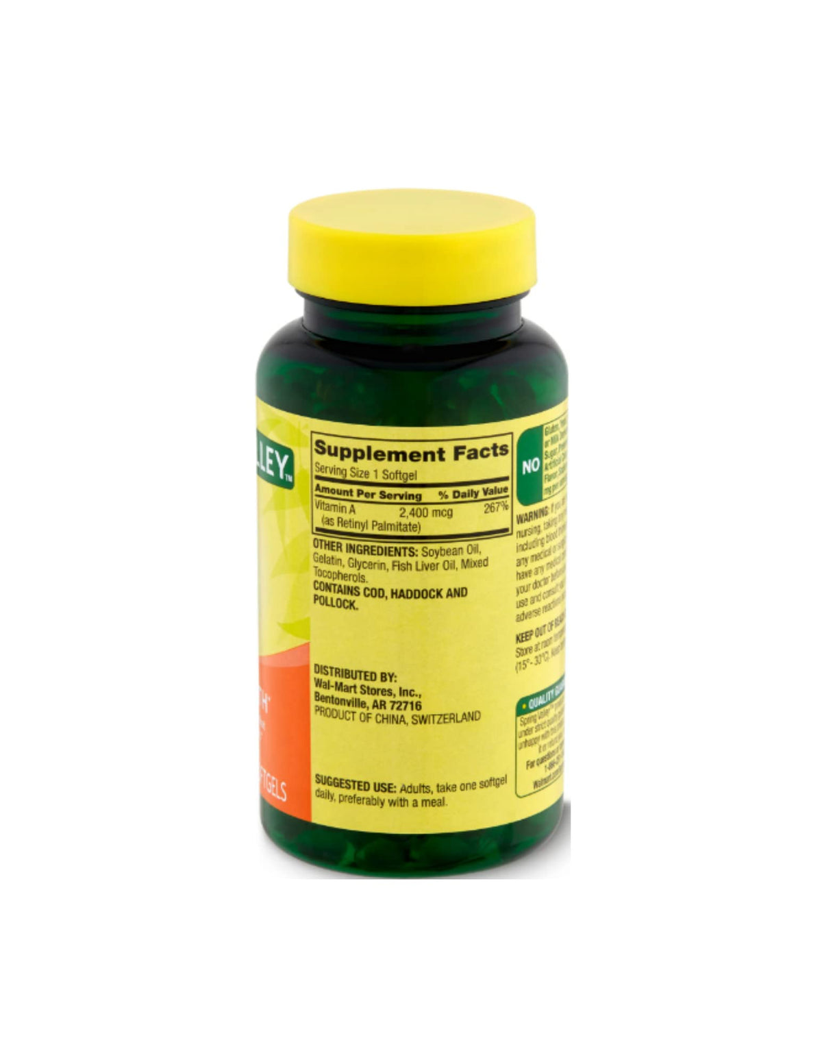 STS Home Spring Valley Vitamin A Supplement 2400 mcg - 250 Softgels - image 3