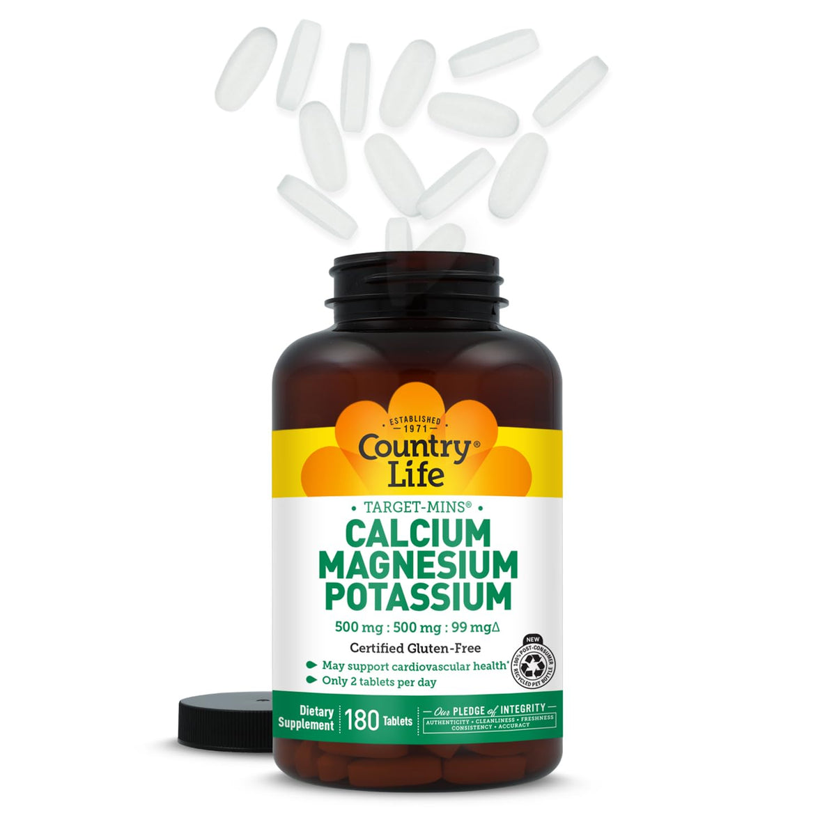 Country Life Target-Mins Calcium Magnesium Potassium - 180 Tablets - image 2