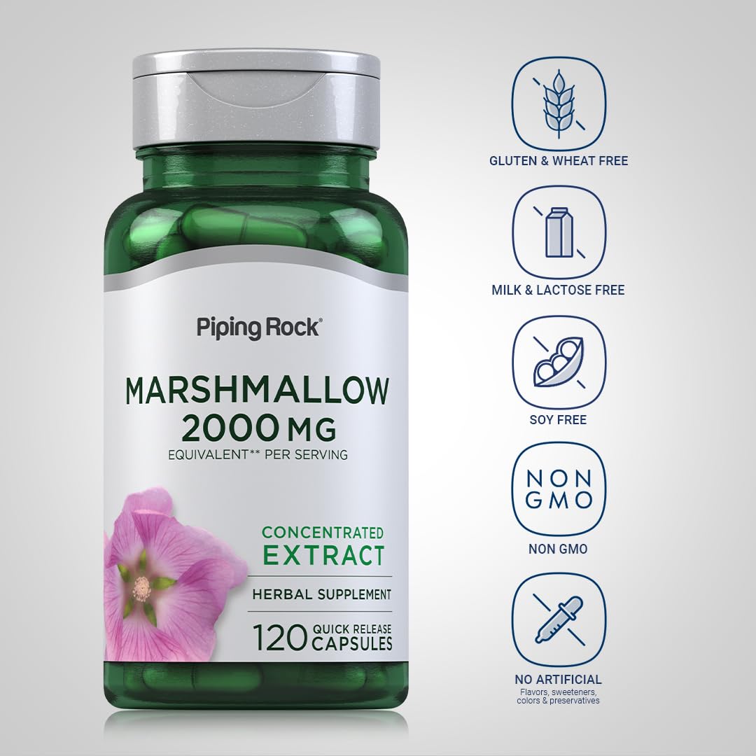 Piping Rock Marshmallow Root Extract Capsules - 120 Count - image 3