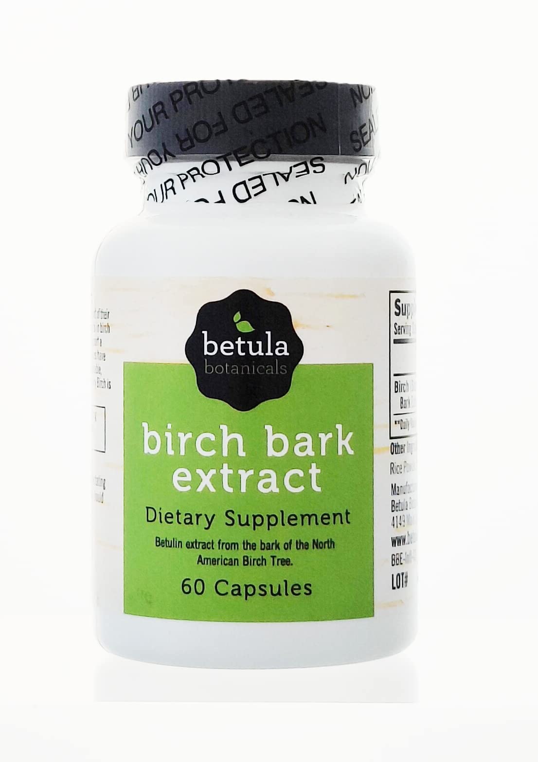 Betula Botanicals Birch Bark Betulin Extract - 60 Capsules