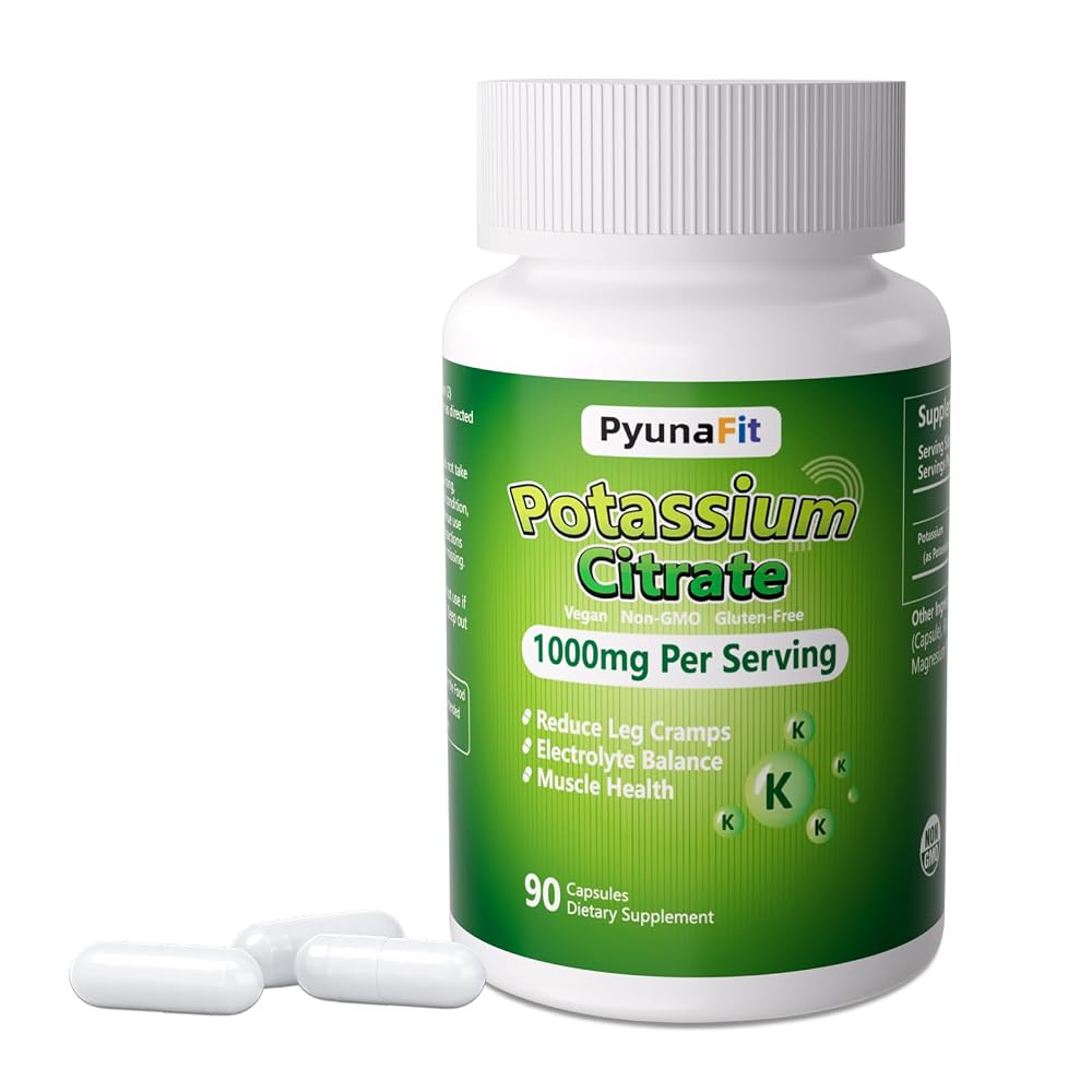 PYUNAFIT Potassium Supplement 1000mg - 90 Capsules