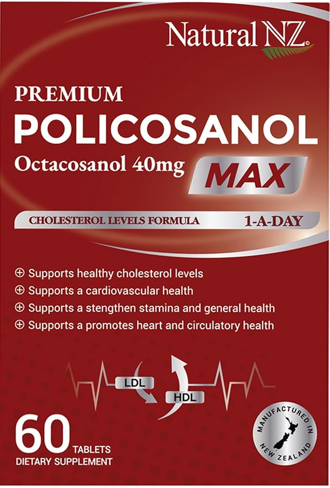 Natural NZ Policosanol Max 66.8mg (Otacosanol 40mg) 1-A-Day 60 Tablets
