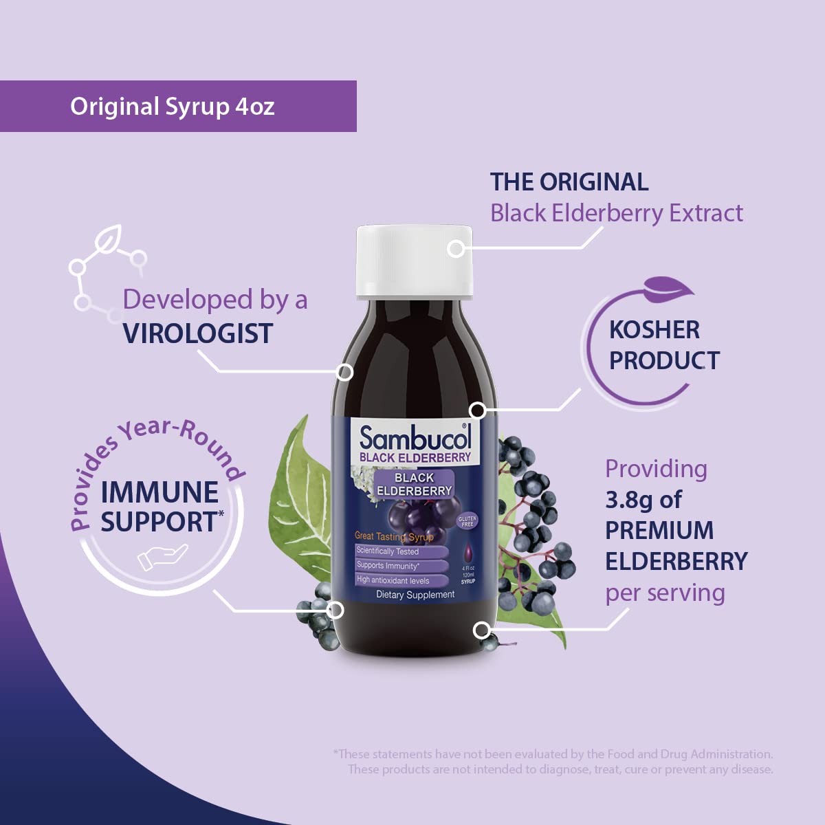 Sambucol Black Elderberry Syrup Immune Support - 4 Fl Oz - image 4