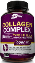 NutriFlair Multi Collagen Peptides 2250mg - 180 Capsules