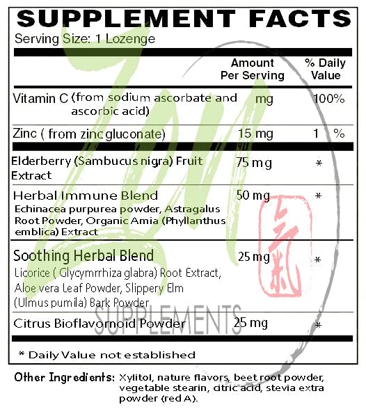 Zen Supplements Elderberry Zinc Lozenge Immune Support - 120 Tablets - image 3
