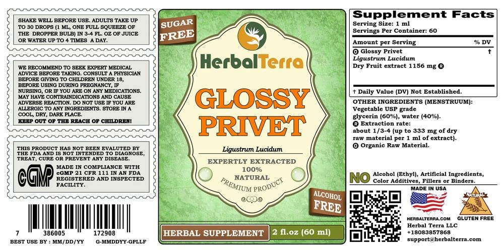 Herbal Terra LLC Glossy Privet (Ligustrum Lucidum) Tincture
