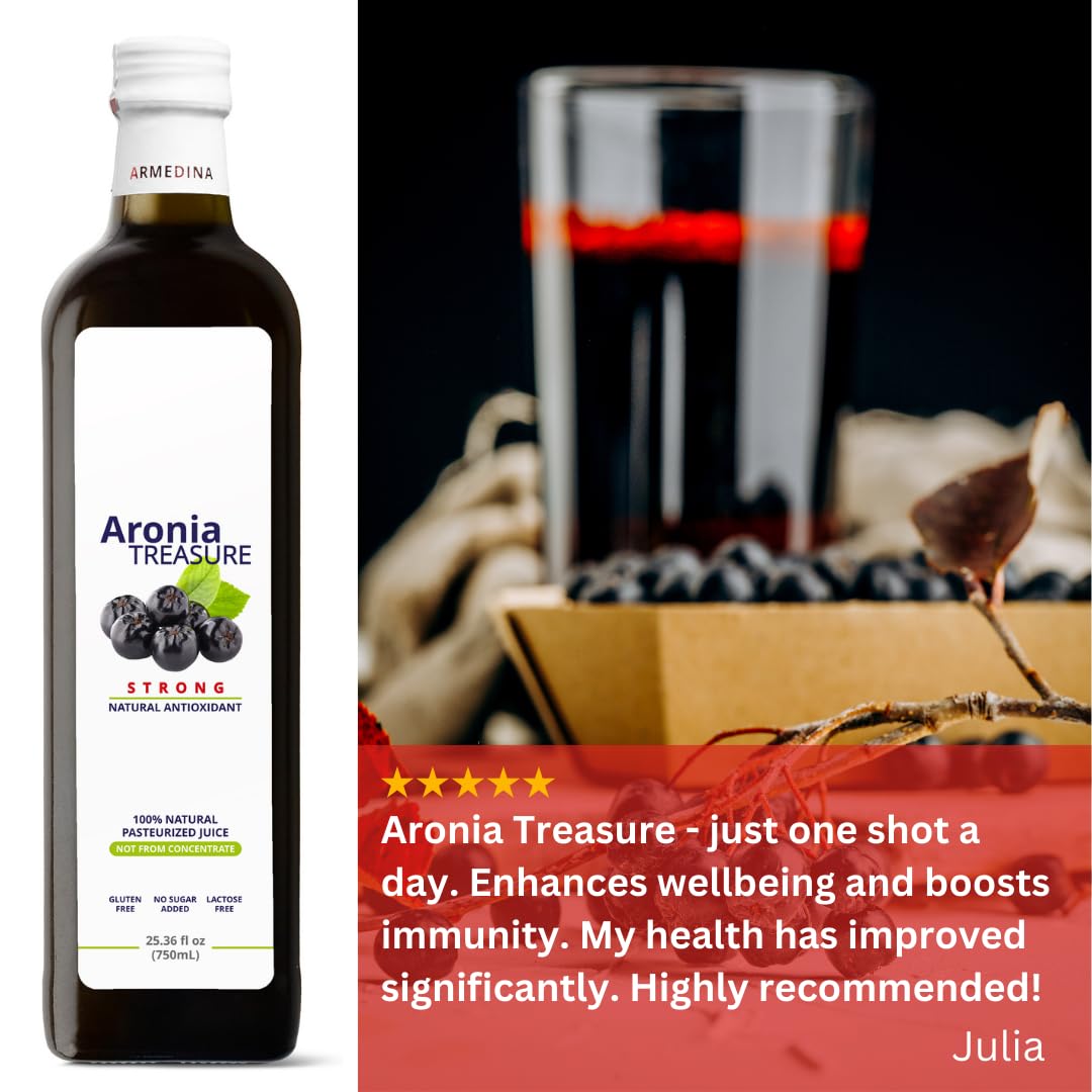 Aronia Treasure 100% Aronia Berry Juice - 2 x 25.36 Fl Oz - image 8