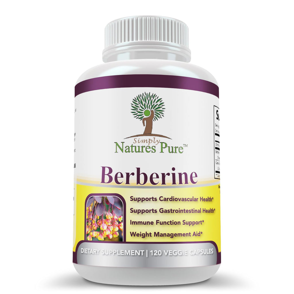 Simply Natures Pure Berberine HCl 500mg - 120 Capsules