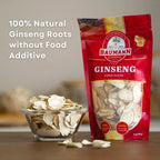 WISCONSIN ESTD 1978 BAUMANN GINSENG USA Baumann Ginseng Slice - 100%