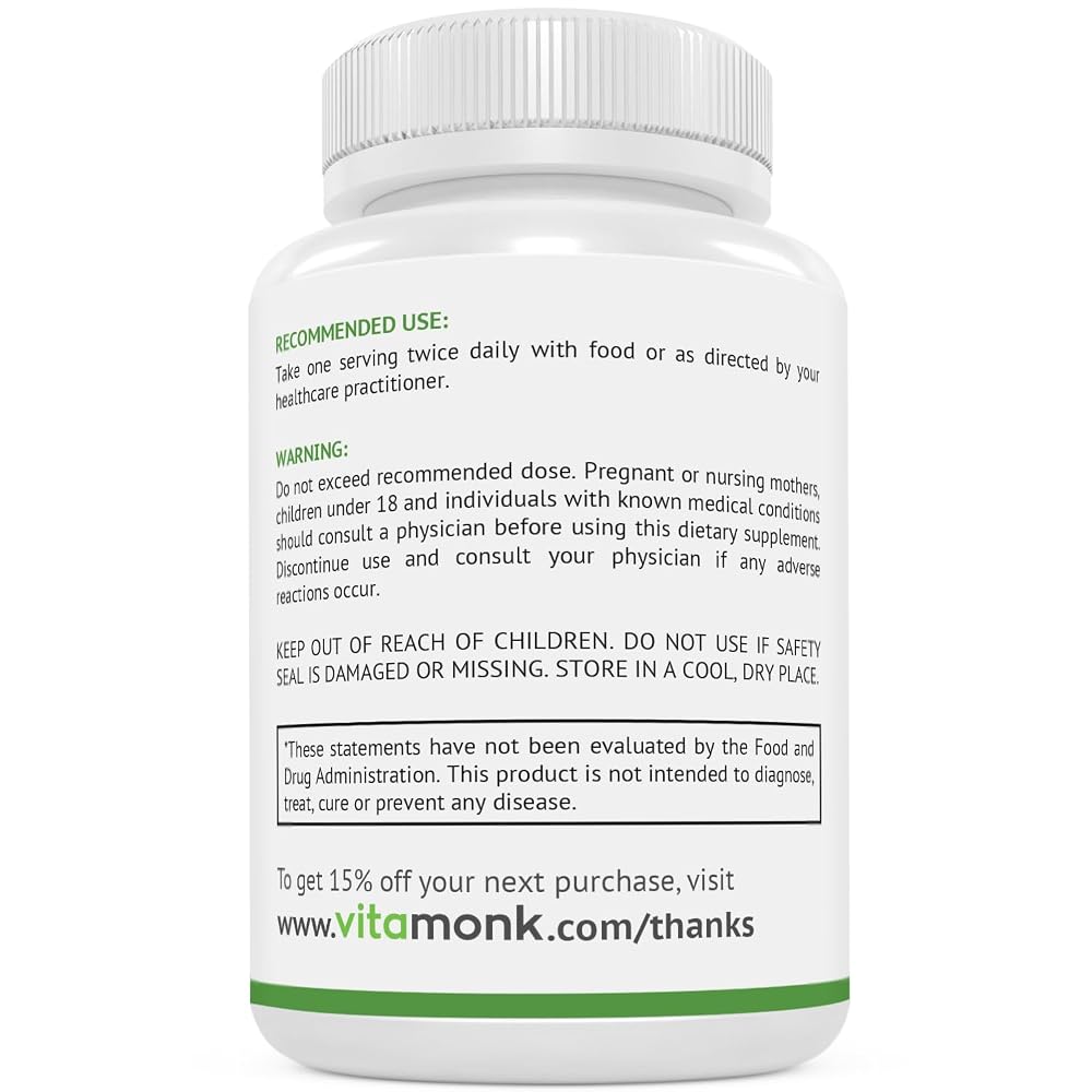 VitaMonk Turmeric Curcumin Supplement with Meriva - 60 Capsules - image 7