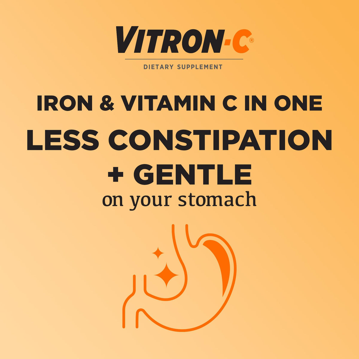 Vitron-C Iron Supplement Plus Vitamin C - 60 Tablets - image 2