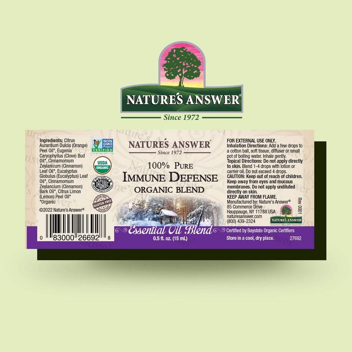 Nature's Answer 100 Percent Pure Organic Essential Oil Blend