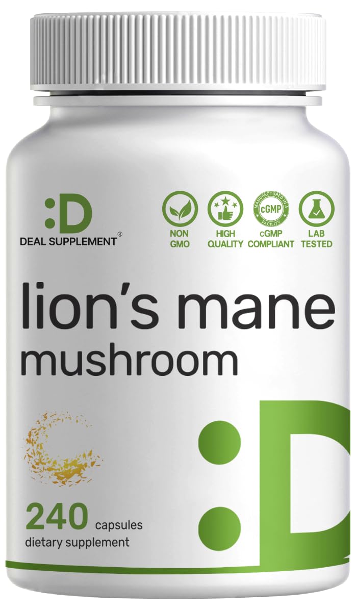 DEAL SUPPLEMENT Lions Mane Mushroom 750mg - 240 Capsules