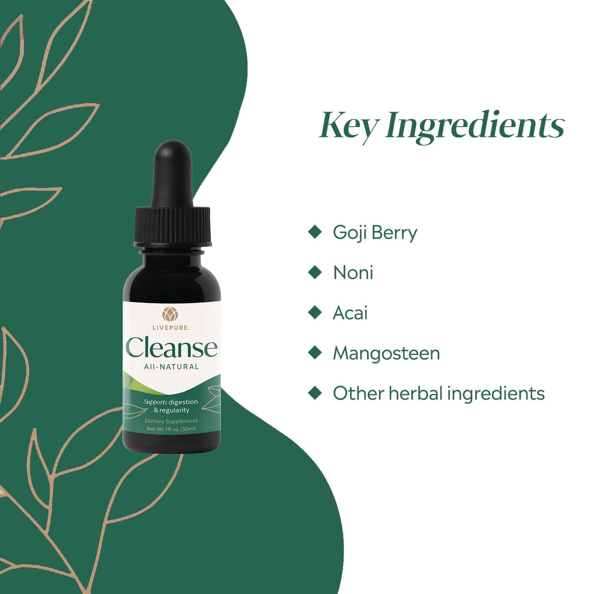 PURE Cleanse Liquid Plant-Based Digestive Supplement - 1 fl oz - image 4
