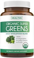 Healths Harmony USDA Organic Greens Powder Convenient Pills
