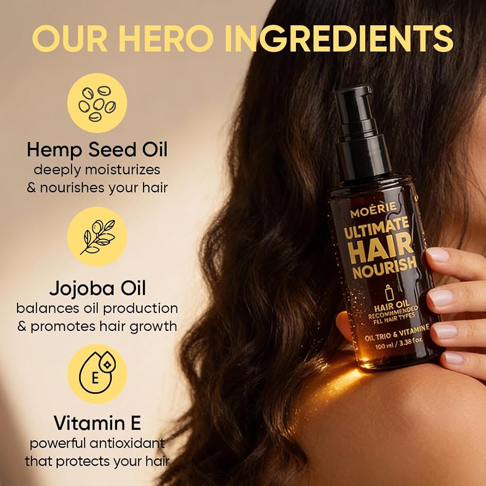 Moerie Ultimate Hair Oil for Frizzy & Damaged Hair - 3.38 Fl Oz - image 3