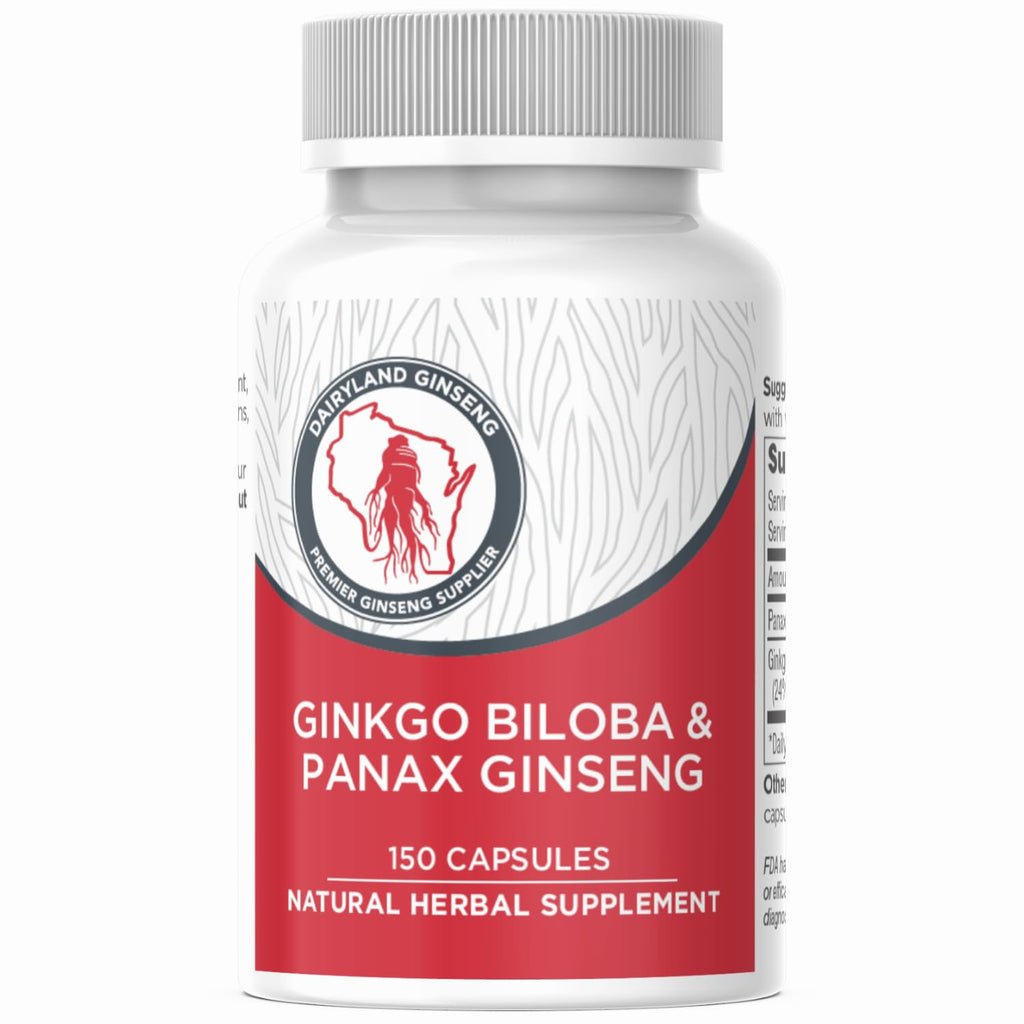 Dairyland Management Panax Ginseng + Ginkgo Biloba Capsules - 150 Count