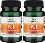 Swanson Vitamin K-1 100 mcg Bone and Blood Support - 200 Tablets