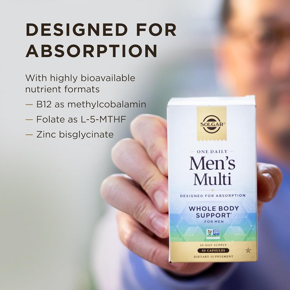 Solgar One Daily Men's Multi Multivitamin - 60 Vegetarian Capsules - image 4