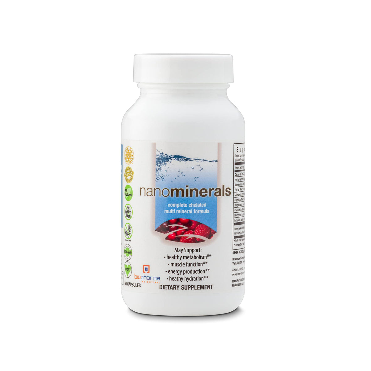 BioPharma Scientific NanoMinerals Chelated Trace Minerals - 60 Capsules