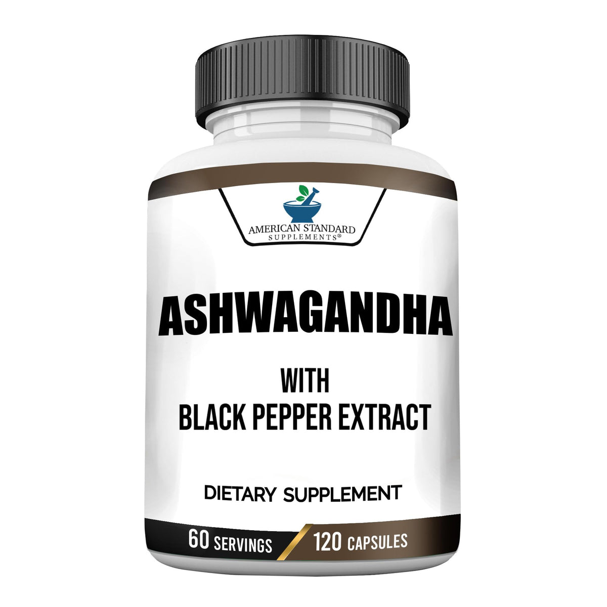 American Standard Supplements Ashwagandha 6000mg - 90 Vegetarian Capsules
