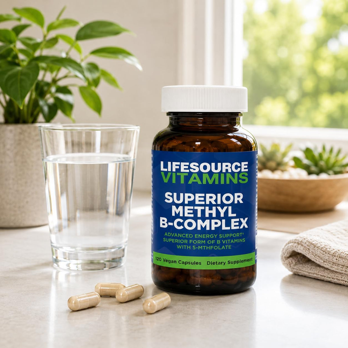 LifeSource Vitamins Superior Methyl-B Complex - 120 Capsules - image 4
