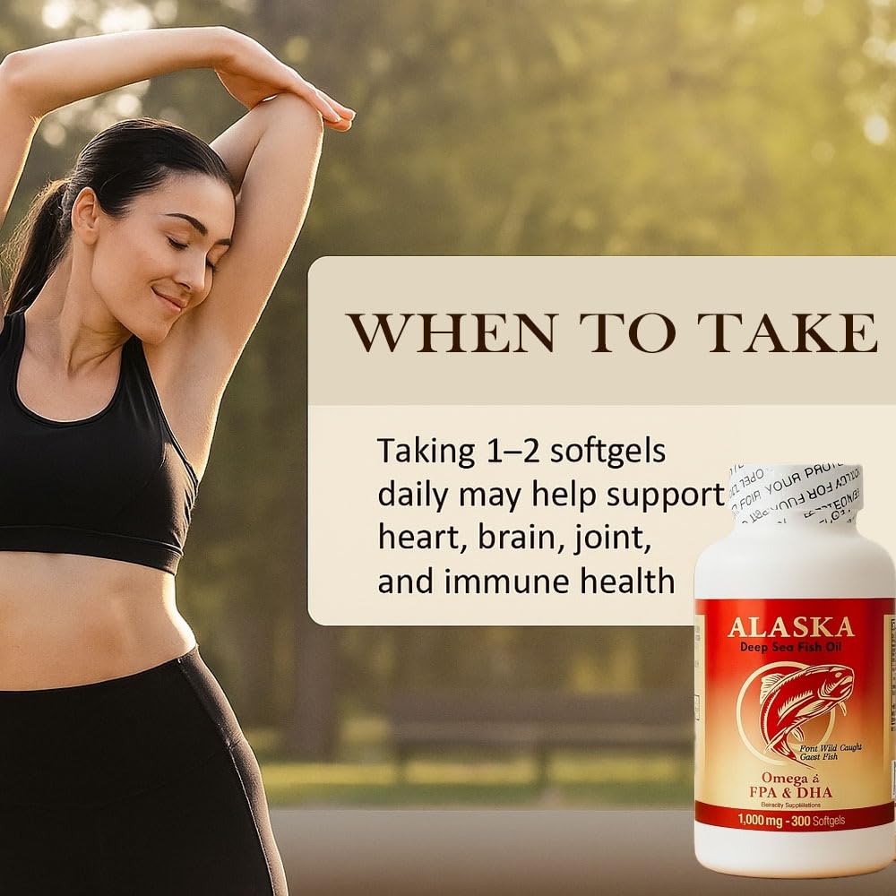 NCB Alaska Deep Sea Fish Oil Omega 3 EPA DHA 1000mg - 300 Softgels - image 4