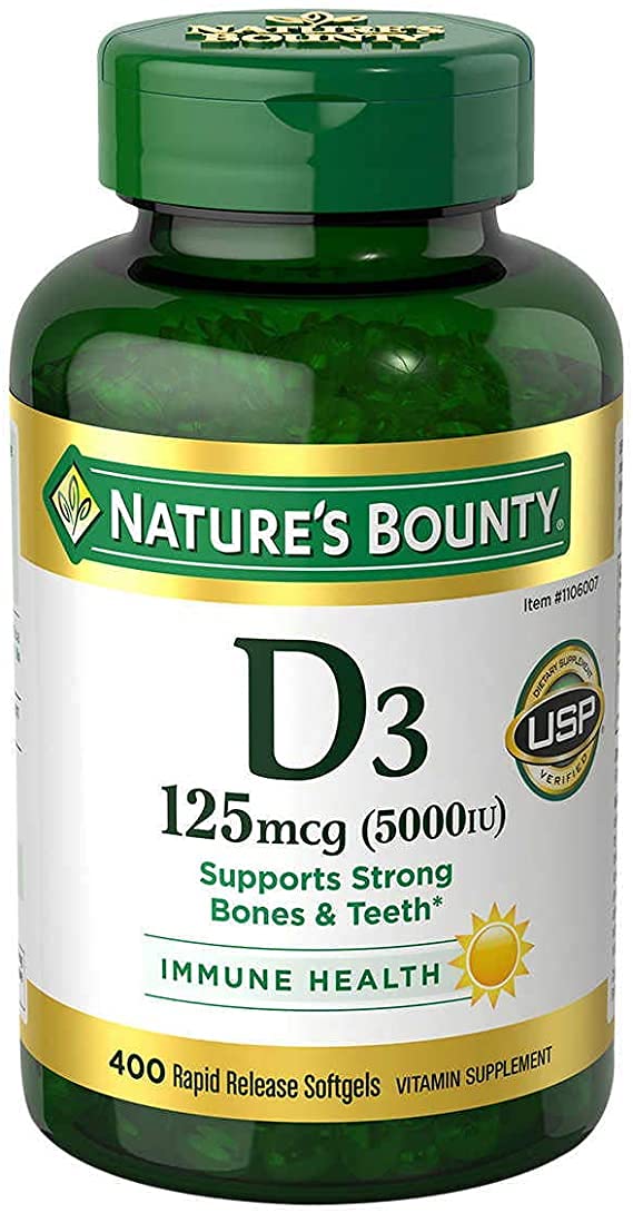 Nature's Bounty Vitamin D3 5000 IU Rapid Release - 400 Softgels