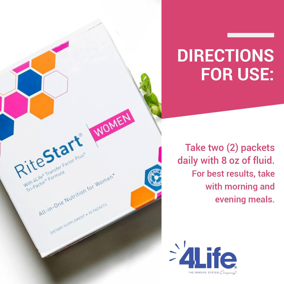 4Life RiteStart Women Multivitamin with CoQ10 - 30 Packets - image 5