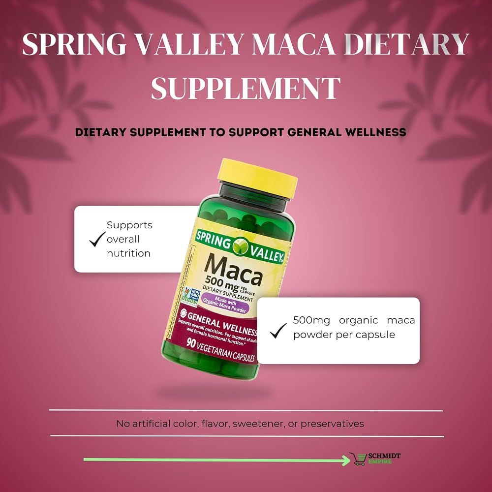 SCHMIDT EMPIRE Maca 500 mg Dietary Supplement - 90 Capsules - image 7