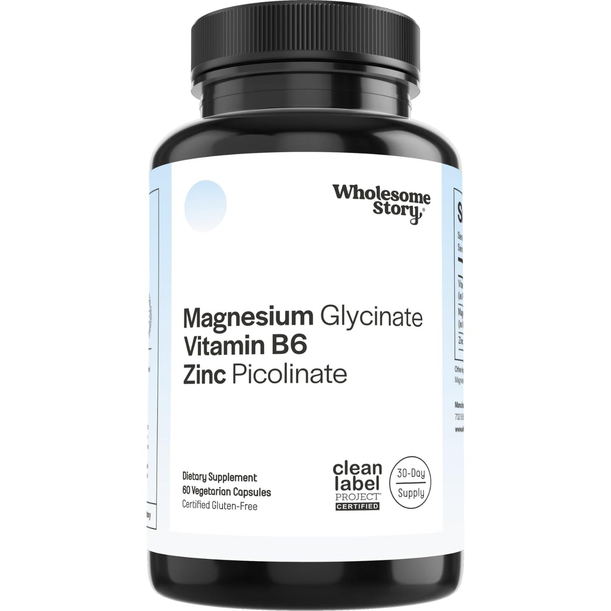 Wholesome Story Zinc Picolinate & Magnesium Glycinate with B6 - 60 Capsules