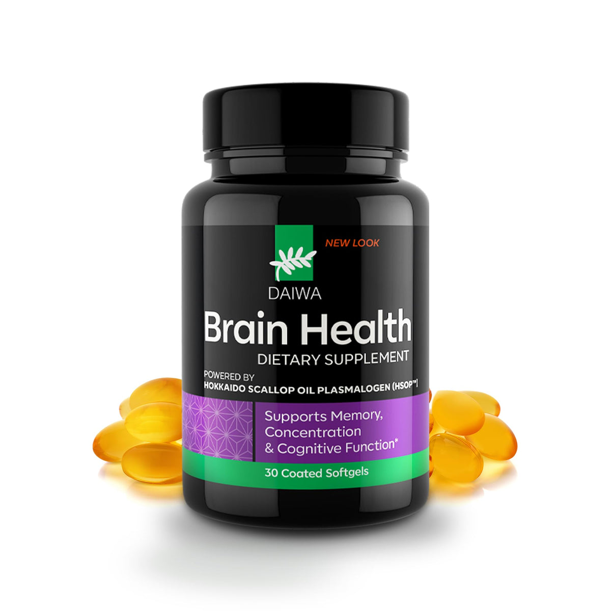 Daiwa Advanced Omega-3 Brain Supplement with Plasmalogen - 30 Softgels