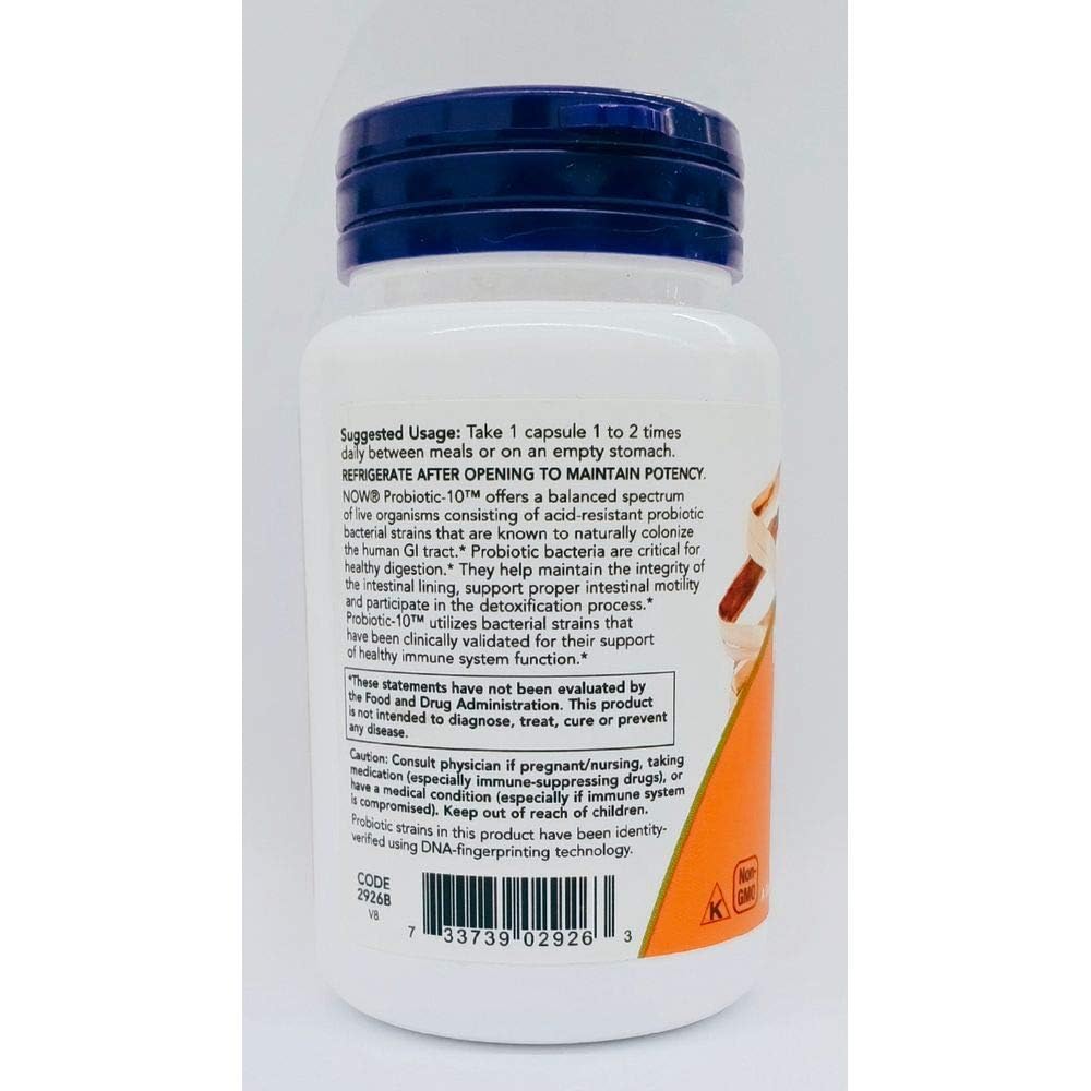 NOW Foods Probiotic-10 25 Billion - 100 Vegetarian Capsules - image 3