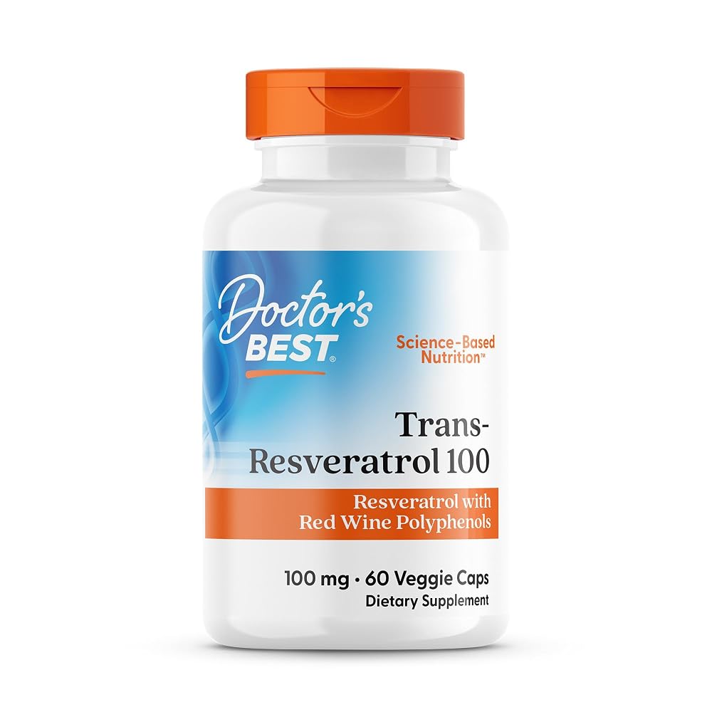 Doctor's BEST Trans Resveratrol Supplement 600 mg for Men & Women