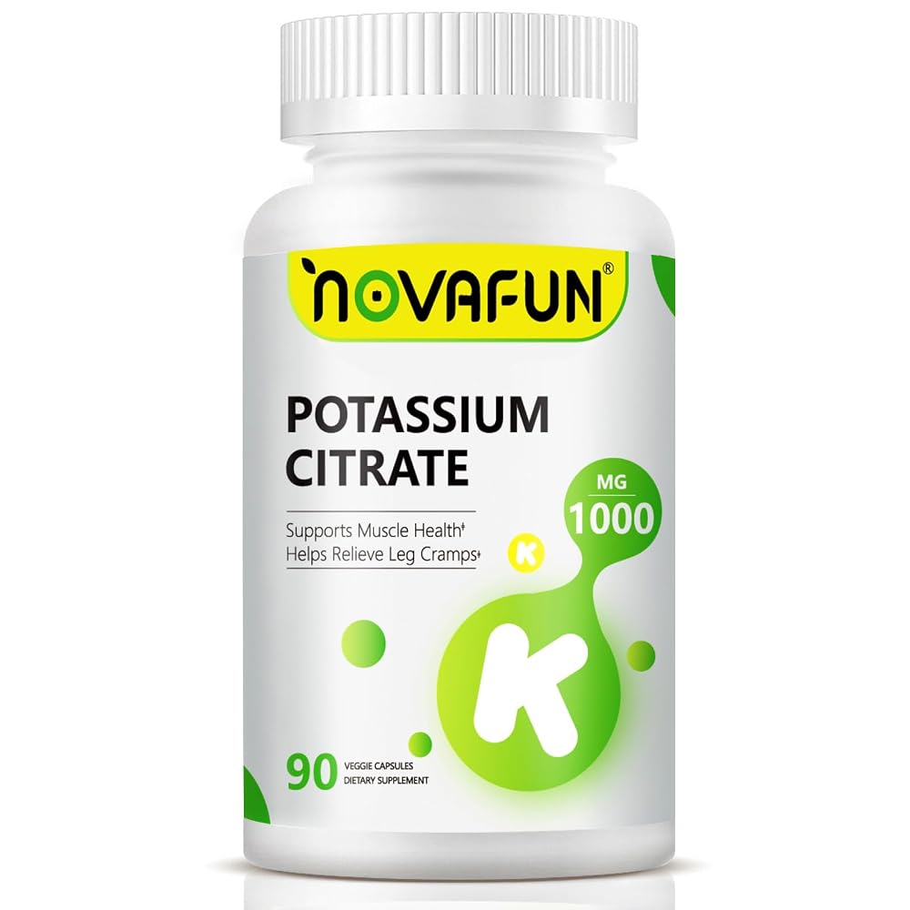 Novafun Potassium Citrate 1000mg Muscle Health Support - 90 Capsules
