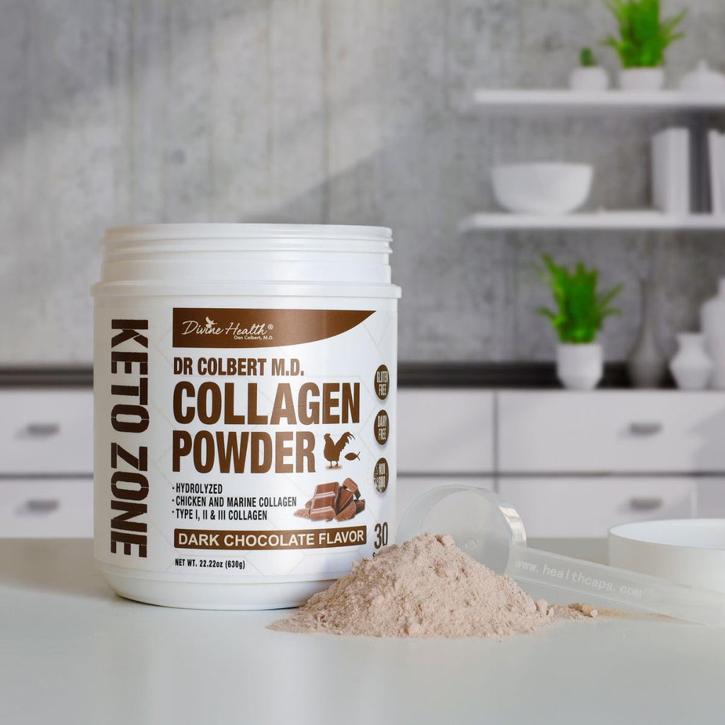 Divine Health Dr. Colbert Hydrolyzed Collagen Powder Chocolate - 630g - image 2