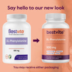 BESTVITE DL-Phenylalanine 500mg - 240 Vegetarian Capsules - image 7