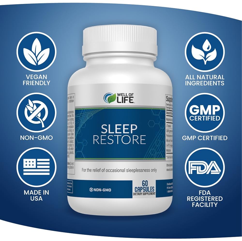 Well of Life Sleep Support Supplement with Melatonin - 60 Vegan Capsules - image 4