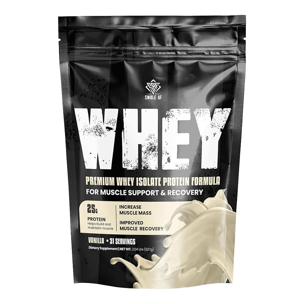Swole AF Whey Isolate Protein Powder for Muscle Support - 31 Servings