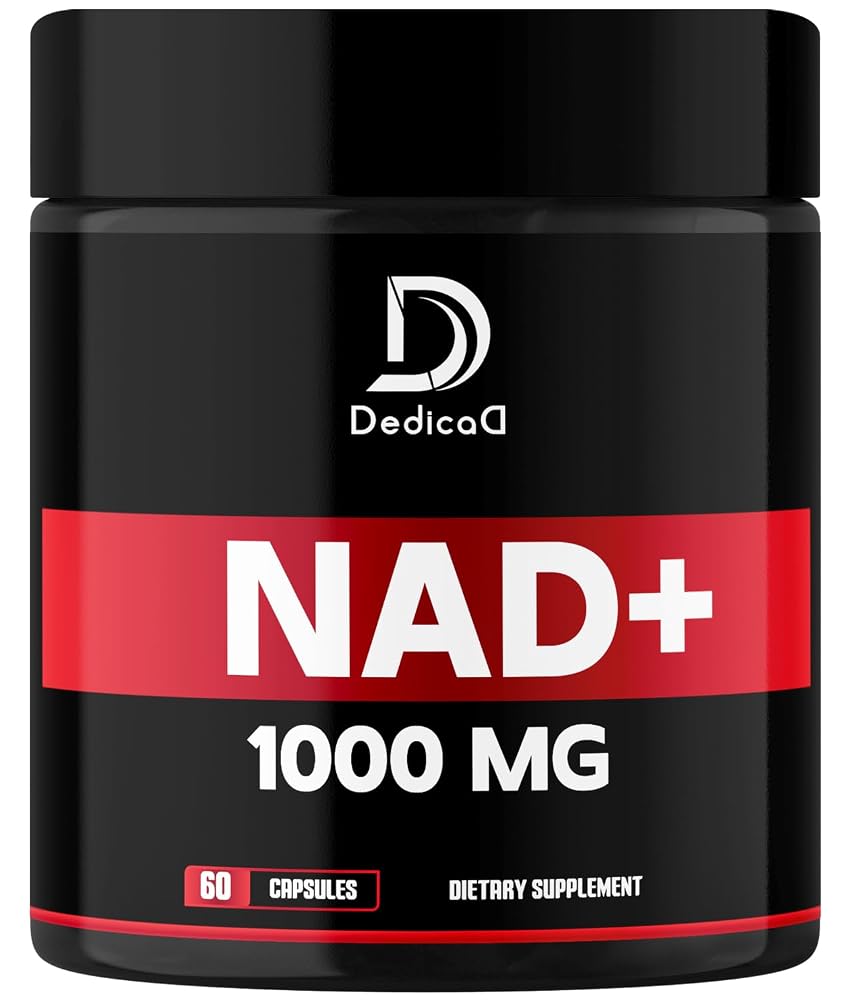 DEDICAD NAD Supplement 1000 mg Energy & Brain Function - 60 Capsules