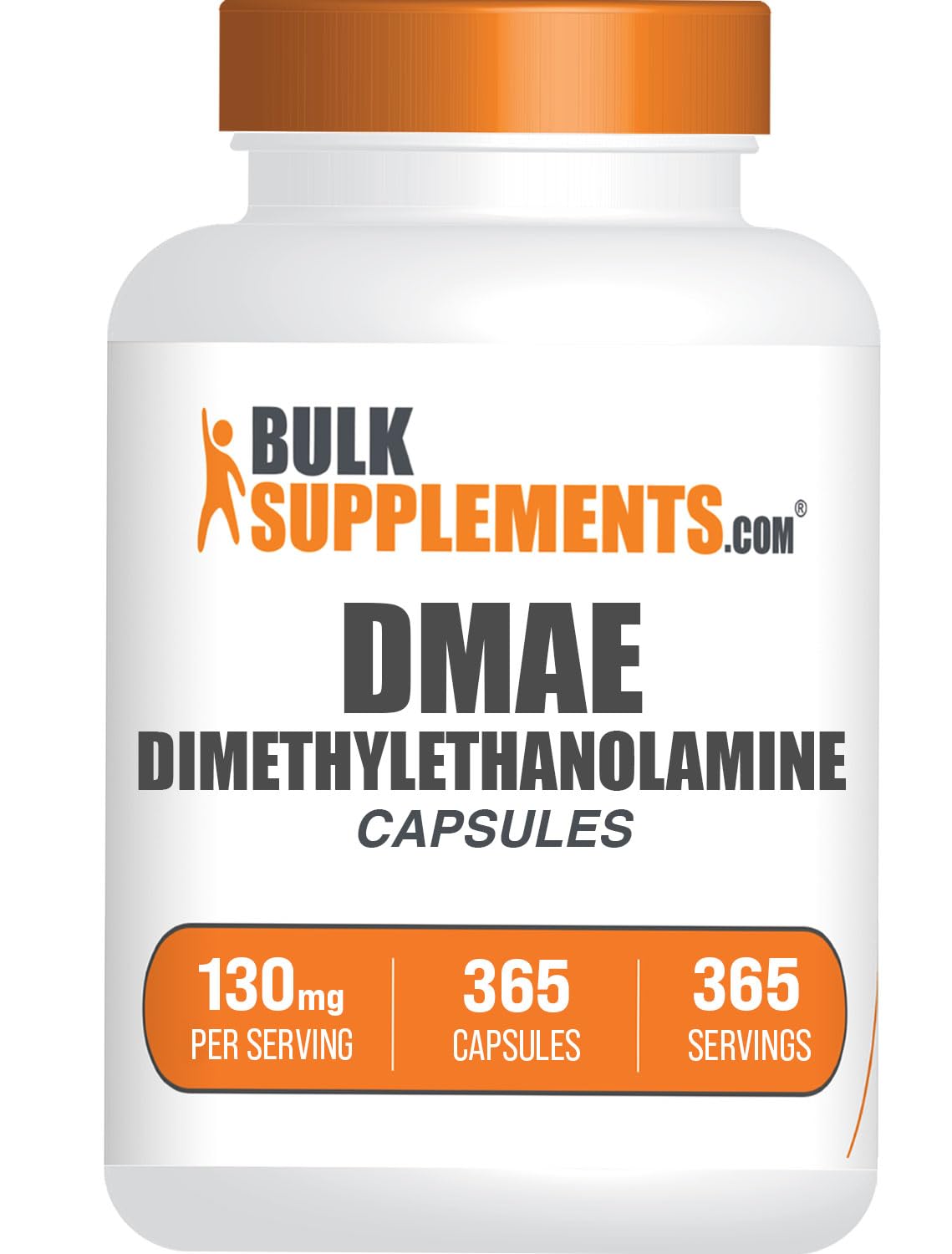 BulkSupplements DMAE Bitartrate 130mg - 365 Capsules