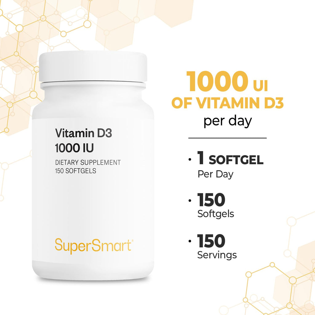 Supersmart Vitamin D3 1000 IU - 150 Softgels - image 5