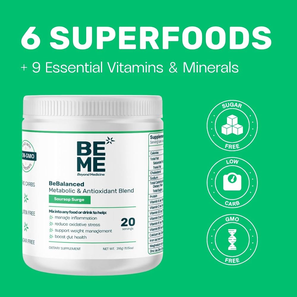 Beyond Medicine BeBalanced Soursop Shake Blend Powder - 11.15 oz - image 4